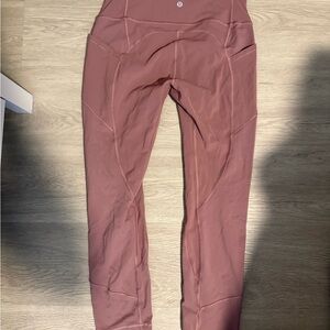 Lululemon Mauve High-Waisted Leggings